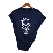 Load image into Gallery viewer, Newest 2018 Funny kawaii GROOT MARVEL 100% Cotton T-shirt Women's Fashion Short Sleeve Tee Shirts Hipster O-neck Popular T Shirt