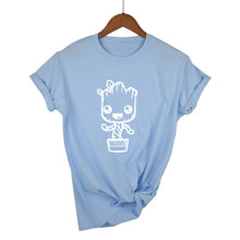 Load image into Gallery viewer, Newest 2018 Funny kawaii GROOT MARVEL 100% Cotton T-shirt Women's Fashion Short Sleeve Tee Shirts Hipster O-neck Popular T Shirt