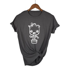 Load image into Gallery viewer, Newest 2018 Funny kawaii GROOT MARVEL 100% Cotton T-shirt Women's Fashion Short Sleeve Tee Shirts Hipster O-neck Popular T Shirt